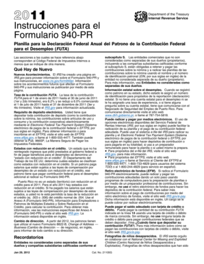 Instrucciones para el Formulario 940-PR