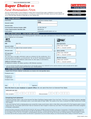 Super Fund Nomination Form