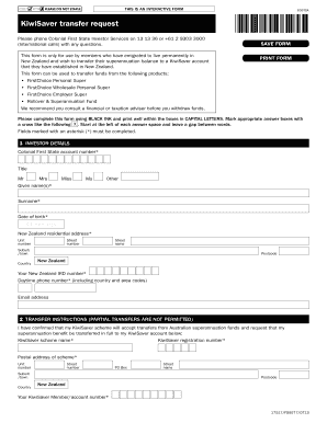KiwiSaver Transfer Request Form