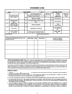 Standard Lease Agreement