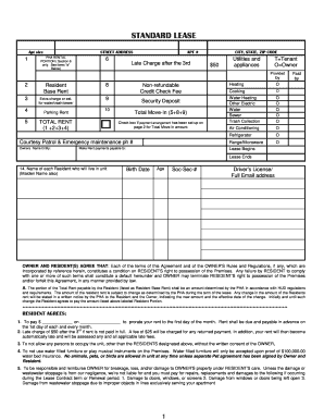 Standard Lease Agreement