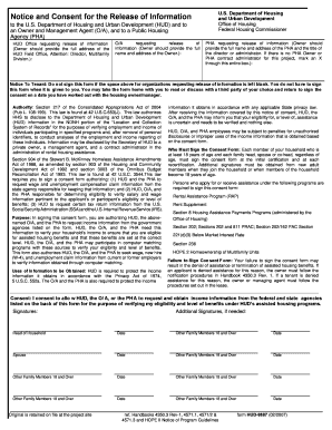 HUD-9887 Tenant Consent Form