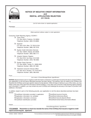 Denial letter template - BApplicationb Rejection Letter AAGLApdf