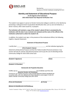 Sinclair Community College Identity and Statement of Educational Purpose