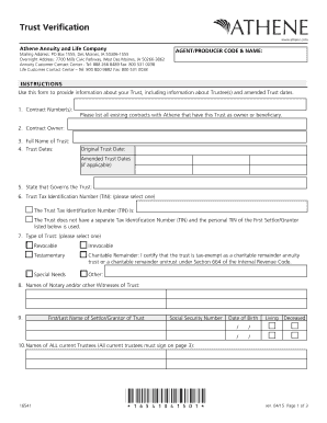 Trust Verification Form