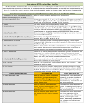 Georgia Prescribed Burn Unit Plan