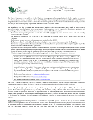 California Business License Tax Application