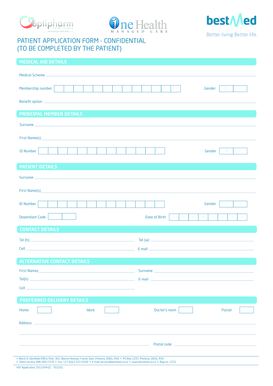 Patient Application Form - Confidential