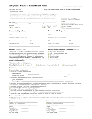 Self-paced Courses Enrollment Form
