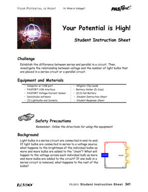 Voltage Experiment Student Instruction Sheet