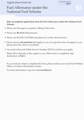 Fuel Allowance Application Form