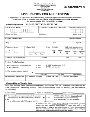 GED Testing Application