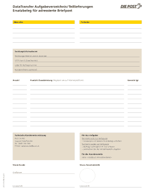DataTransfer Subcontracting Form