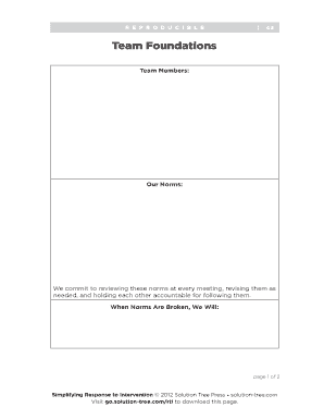 Team Foundations Form