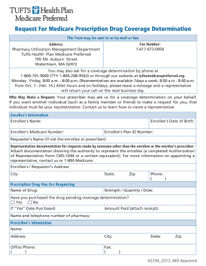 Medicare Prescription Drug Coverage Determination Request
