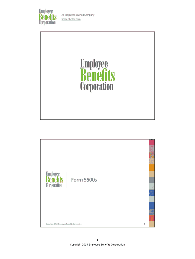 Fillable Online What is a Form 5500 Employee Benefits Corporation Fax