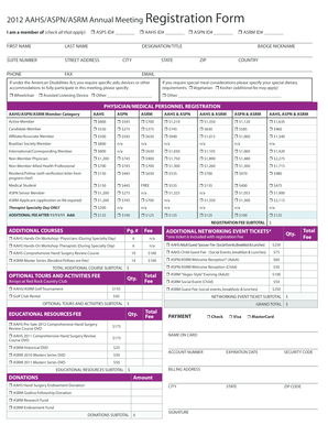 2012 AAHS/ASPN/ASRM Annual Meeting Registration Form