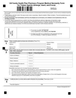 Medical Necessity Form for Triptan Agents