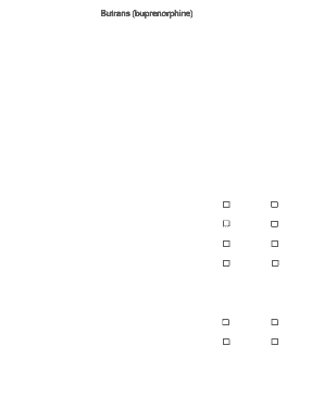 Prior Authorization Form for Butrans