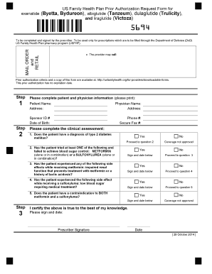 Prior Authorization Form for GLP1RAs