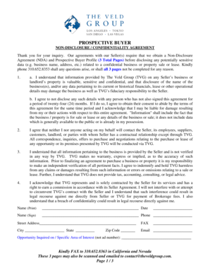 Prospective Buyer Non-Disclosure Agreement