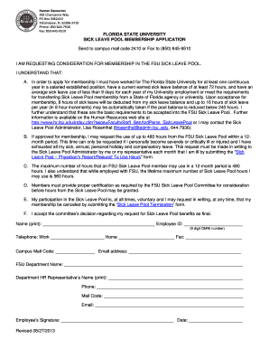 Fsu human resources form