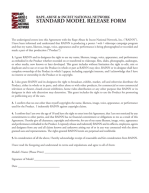 RAINN Model Release Form