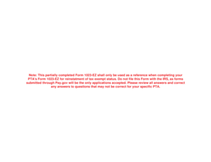 Form 1023-EZ for Tax Exempt Status