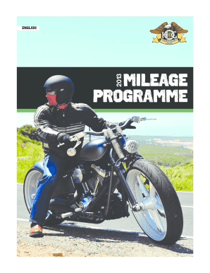 Harley-Davidson Mileage Programme Enrollment Form
