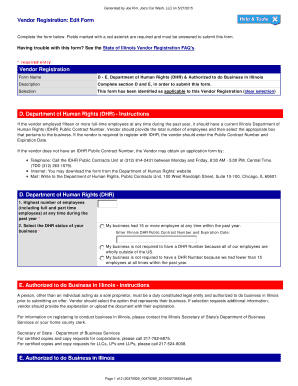 Illinois Vendor Registration Form