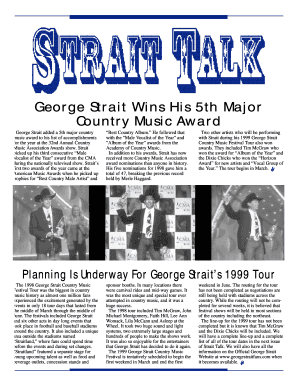 George Strait Fan Club Order Form
