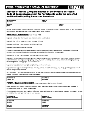 Youth Code of Conduct Agreement