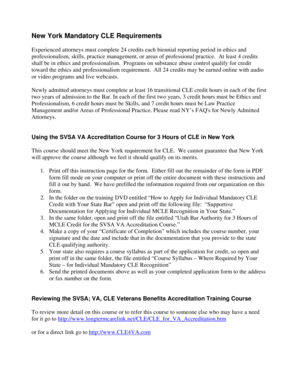 New York CLE Accreditation Application