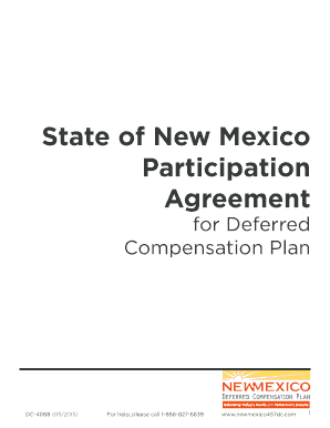 New Mexico Deferred Compensation Plan Participation Agreement