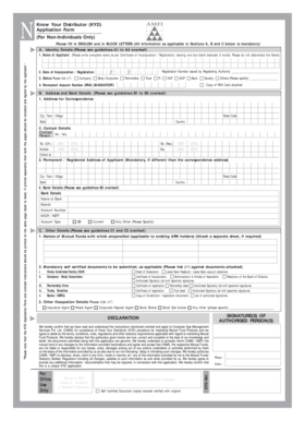 Know Your Distributor Application Form
