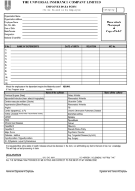 Employee Data Form