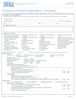 Distributor Product Application