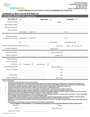 Commercial Application for Service