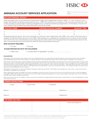 HSBC Amanah Account Conversion Request