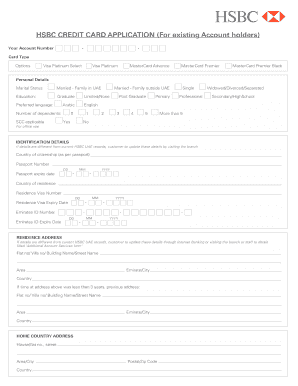 HSBC Credit Card Application