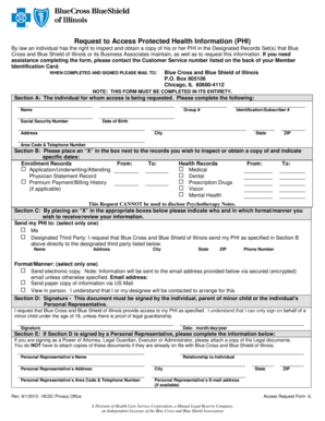 Request to Access Protected Health Information (PHI)