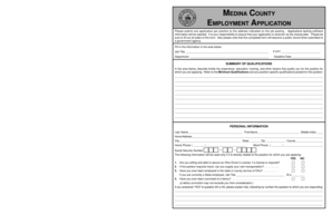 Medina County Employment Application