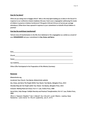 Charge Conference Report Form 10