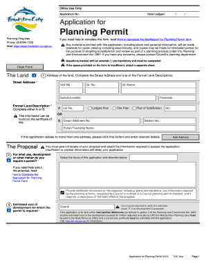 Application for Planning Permit