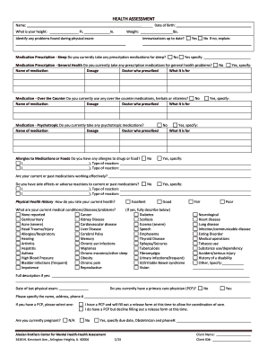 Health Assessment Form