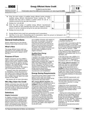 Form 8908 Energy Efficient Home Credit
