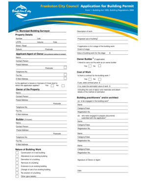 Building Permit Application