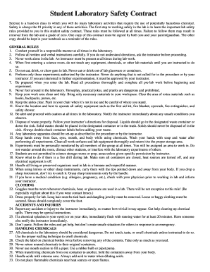 Student Laboratory Safety Contract