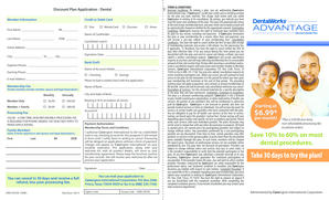 Dental Discount Plan Application