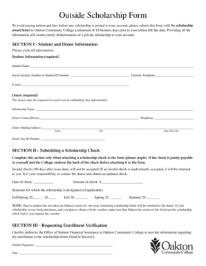 Outside Scholarship Form